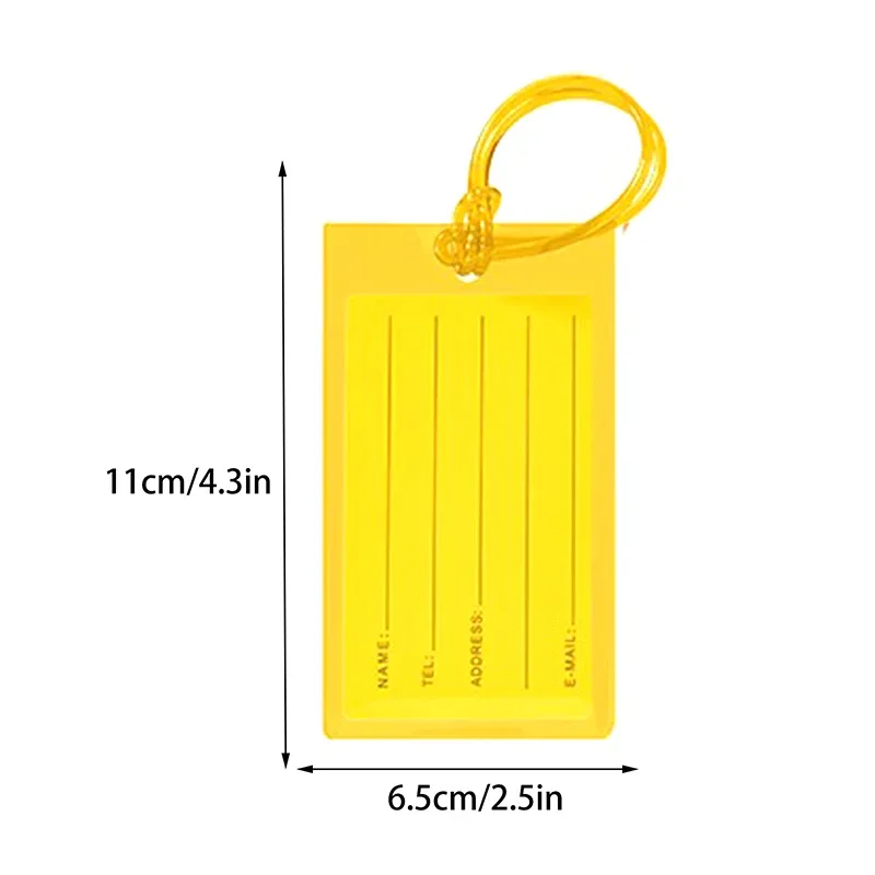 étiquette bagage pvc transparent couleur varies voyage identification valise information nom téléphone adresse email lot cinq pièces