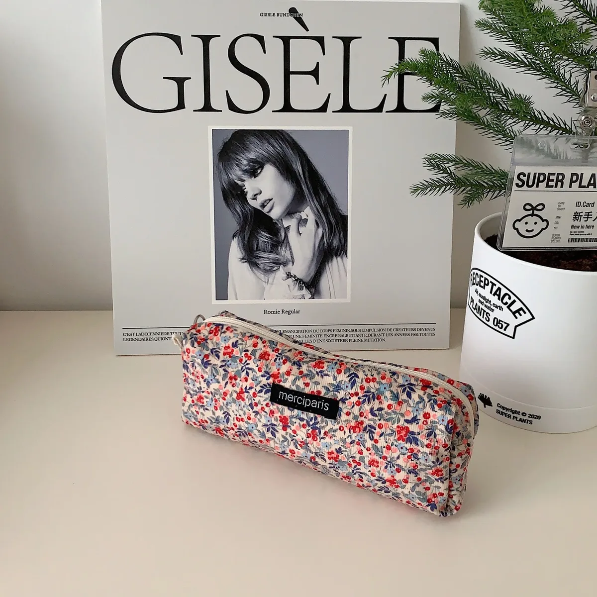 sac à main floral en velours côtelé pour femme, sac de rangement pour rouge à lèvres, sac à main kawaii, portefeuille de maquillage, trousse à crayons en poudre, sacs de voyage