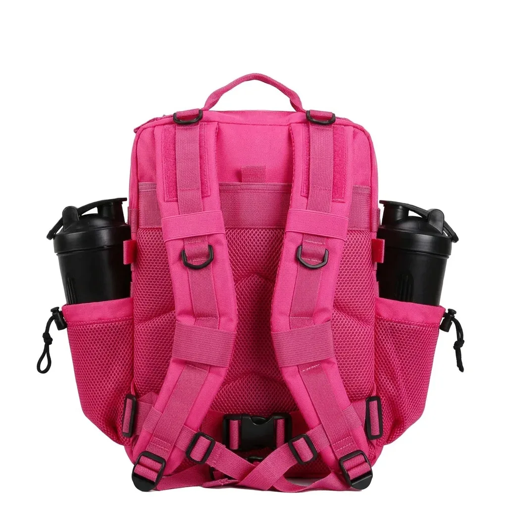 sac à dos tactique 25l pour femmes voyage en plein air randonnée bug out sac week-end exercice athlétisme sac à dos de gymnastique avec double porte-gobelet