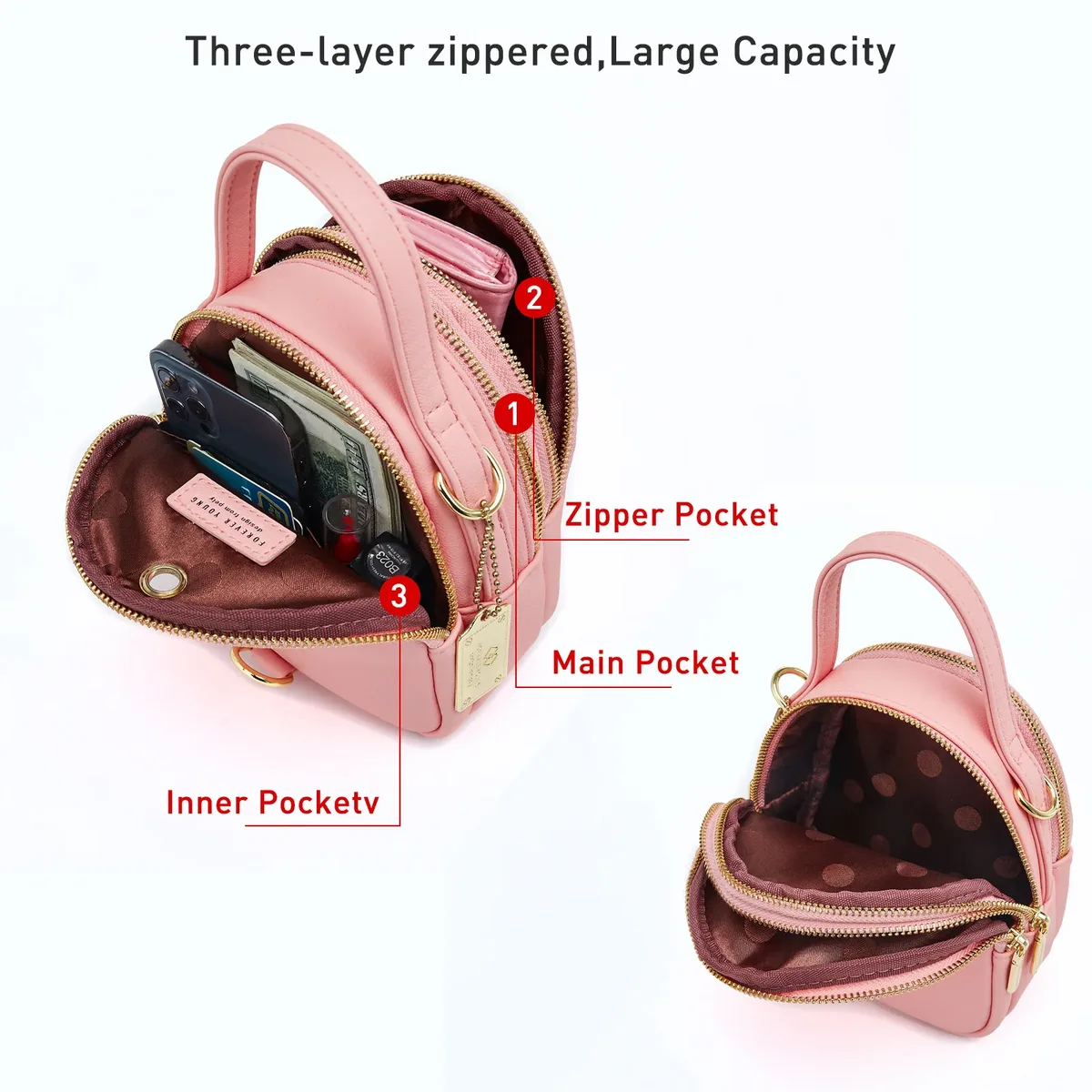 sac à dos pour femme, petit sac carré en cuir pu, sac à main pour femme, sac à bandoulière multifonction de luxe, mini sac messager