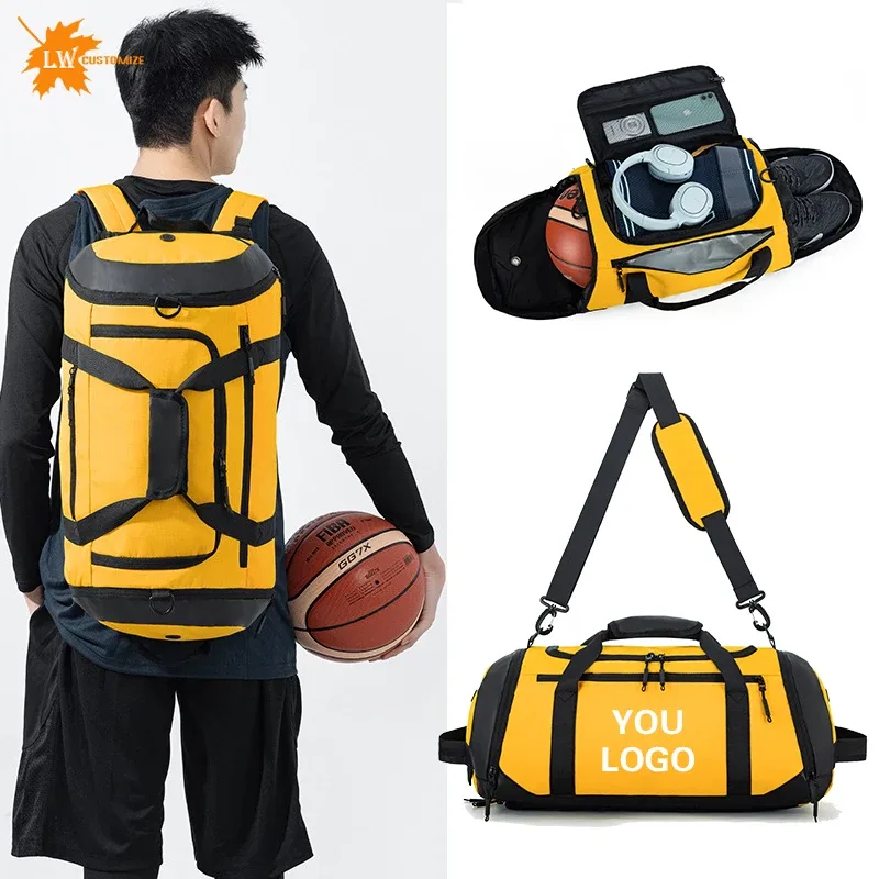 sac de sport personnalisé pour le basketball, sac de fitness avec séparation sec/humide, sac de rangement pour la boxe, sac de gym avec logo imprimé
