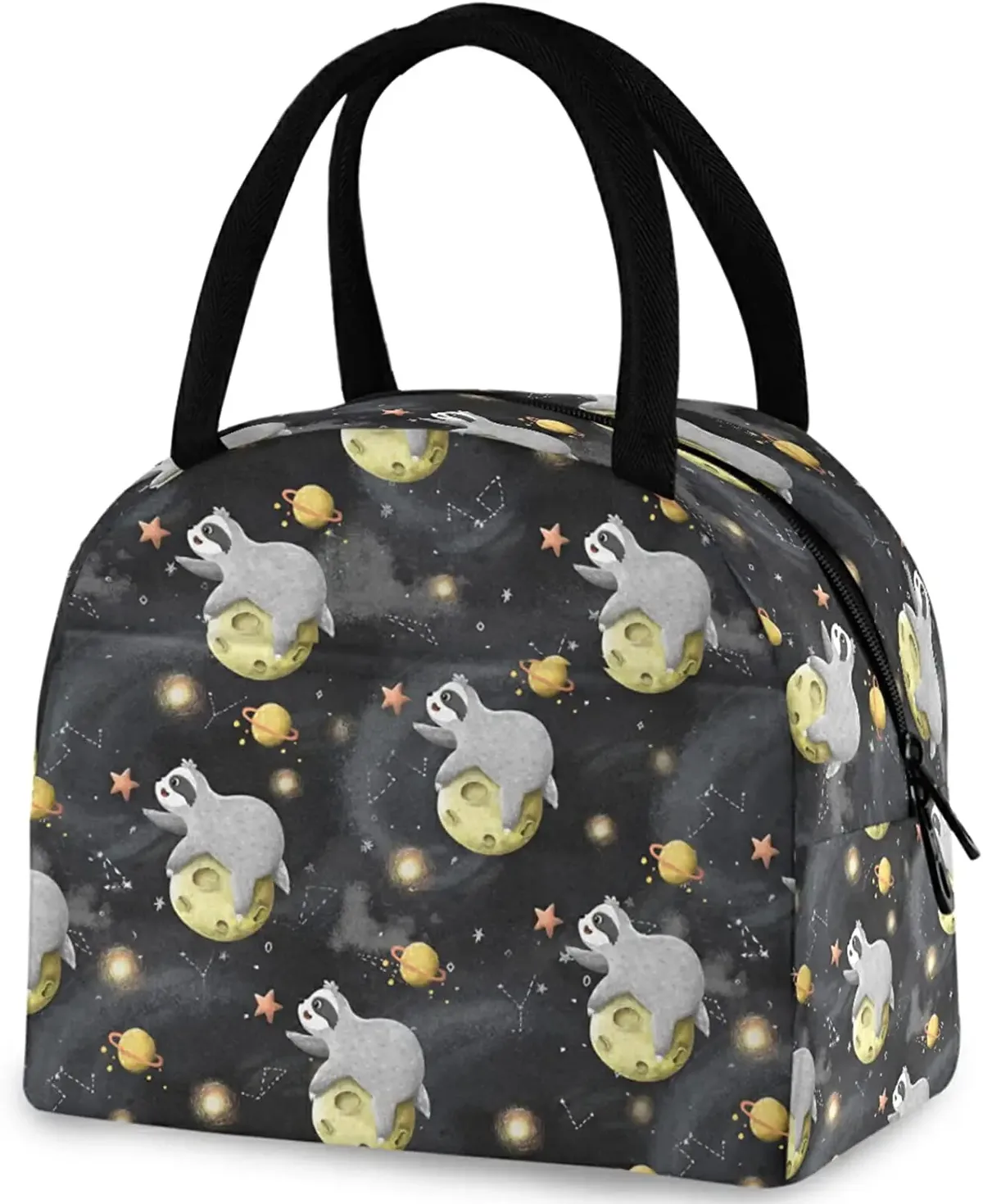 pop art pdpdogs-sac fourre-tout à déjeuner réutilisable avec poche avant, sac isotherme thermique isolé pour la rentrée scolaire, le travail, le pique-nique