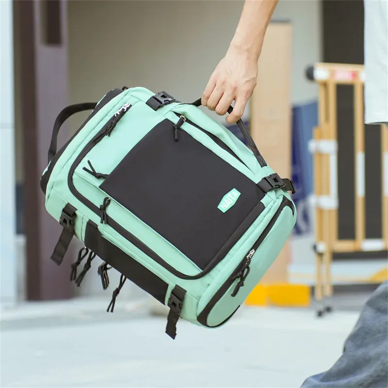 sac de sport et de voyage unisexe grande capacité extensible avec compartiment à chaussures et pochette indépendante pour ordinateur portable en nylon décontracté