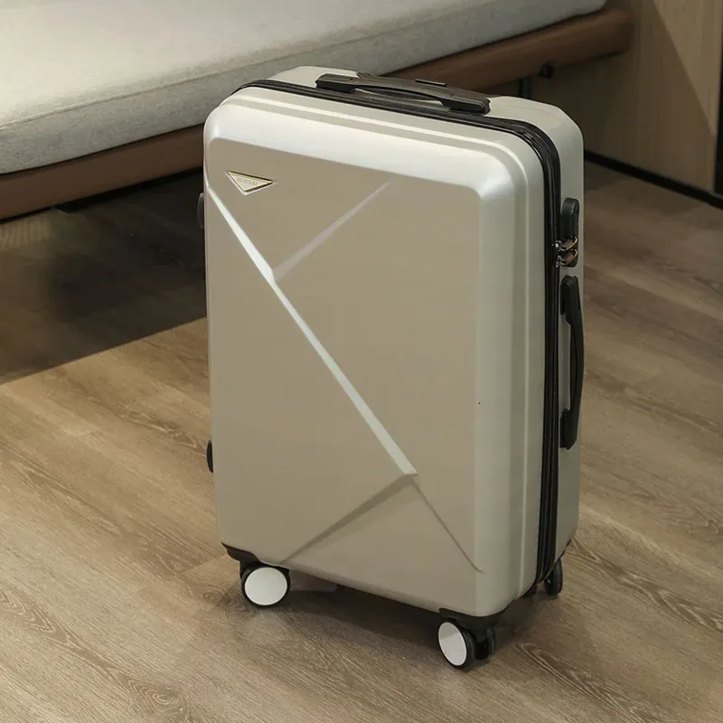 valise à bagages à main irrégulière z 20/24/28 pouces, roues rotatives en abs avec serrure à combinaison, bagage léger