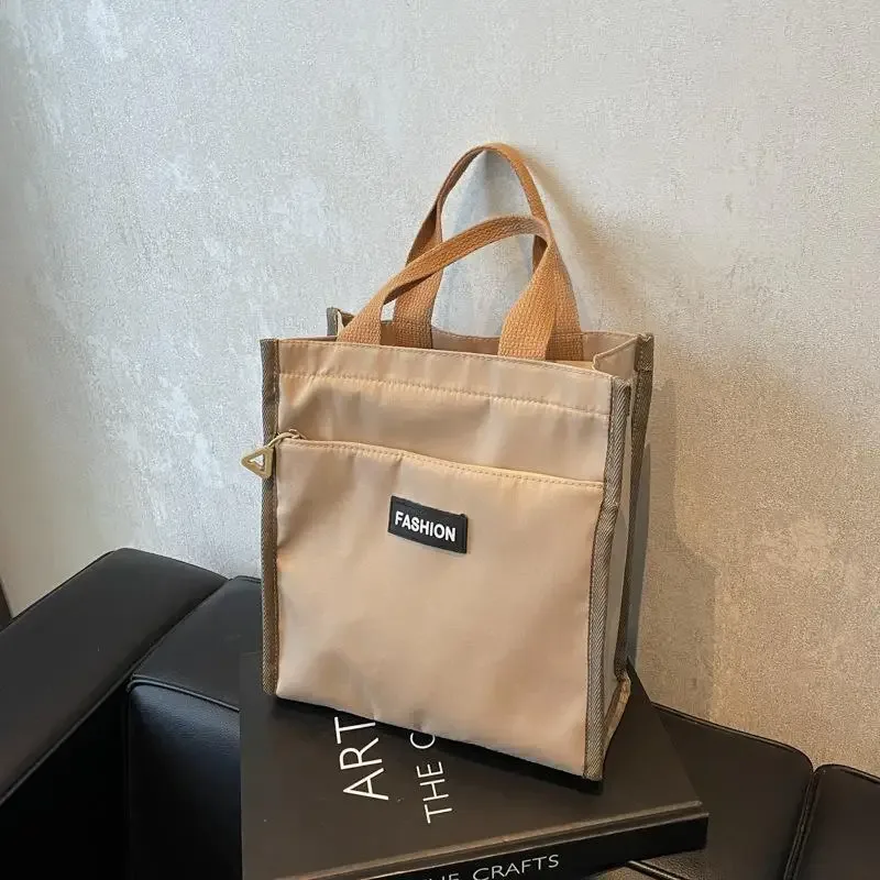 sac à main en toile, sac fourre-tout de grande capacité avec fermeture éclair, sac à bandoulière portable pour étudiants, livres scolaires, bureau, courses quotidiennes