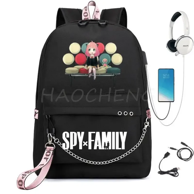 spy x family anya forger anime sac à dos pour femmes kawaii design étudiant école sac à bandoulière toile jeunesse voyage en plein air sac à dos