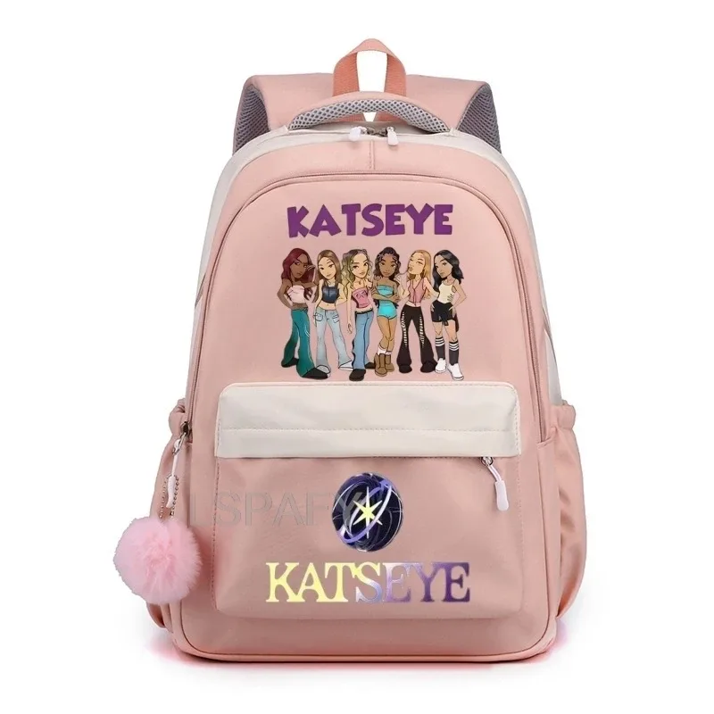 sac à dos pour ordinateur portable katseye funny teenager, sac d'école en toile cool pour femmes, sacs à dos d'étudiant de haute qualité, sac d'école tendance pour filles