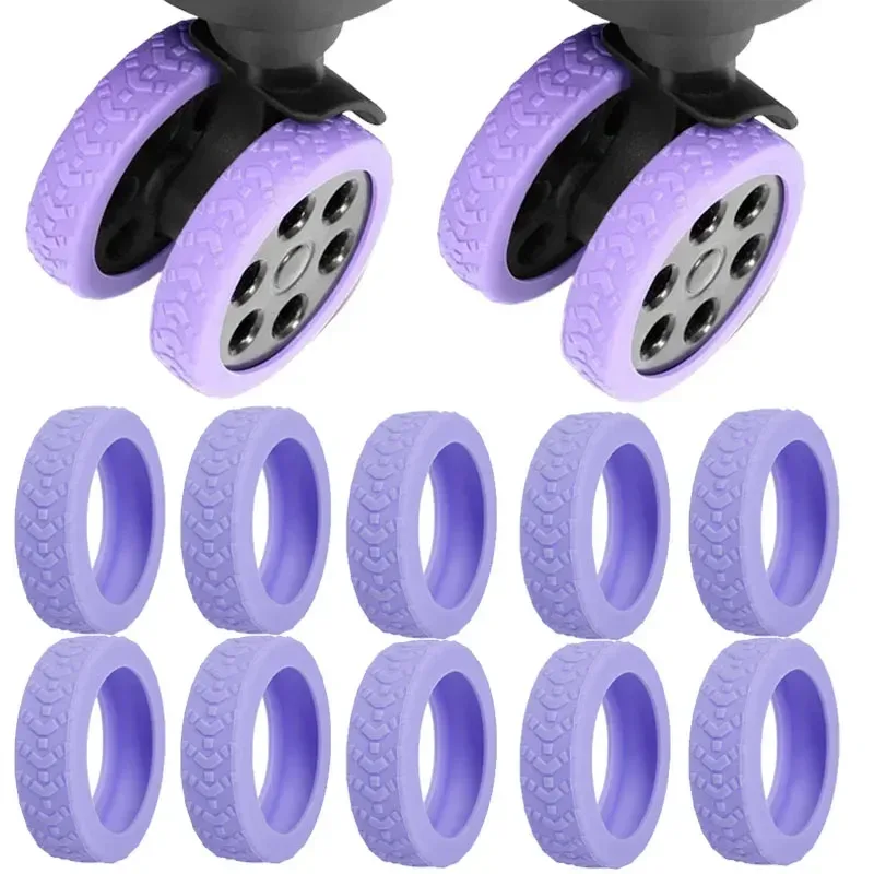 protecteur de roues en silicone pour bagages, réduit le bruit, couverture de roues de valise de voyage, texture épaisse, accessoires de bagages