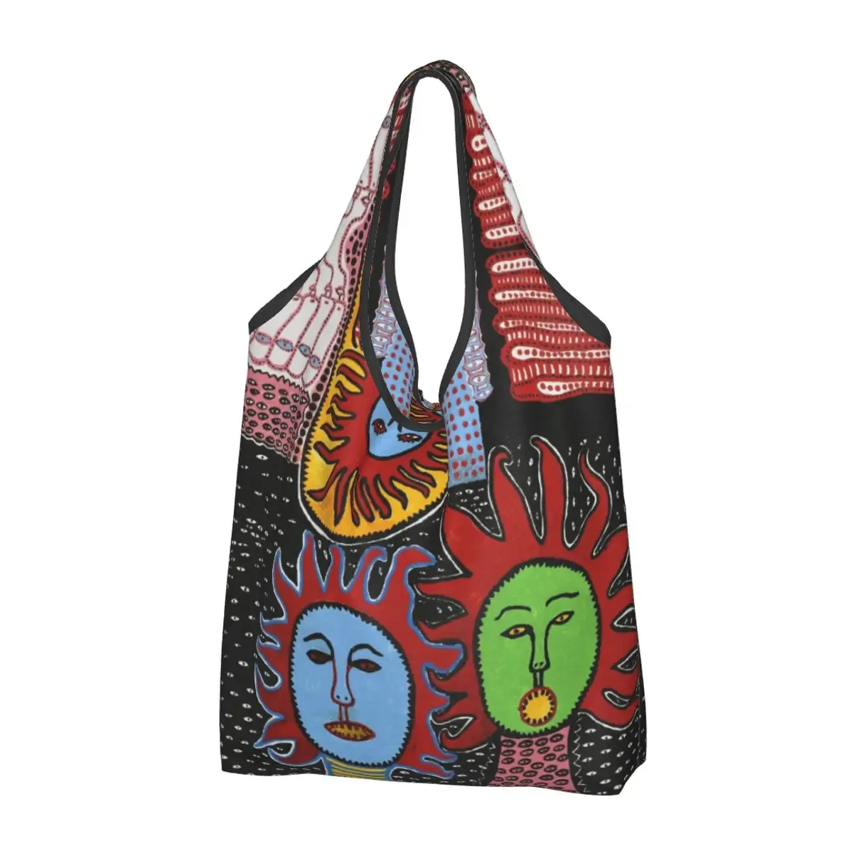 yayoi kusama-sac fourre-tout d'épicerie pour femme, sac à provisions, sacs à provisions, sac à main de grande capacité, initié à l'esthétique mignonne