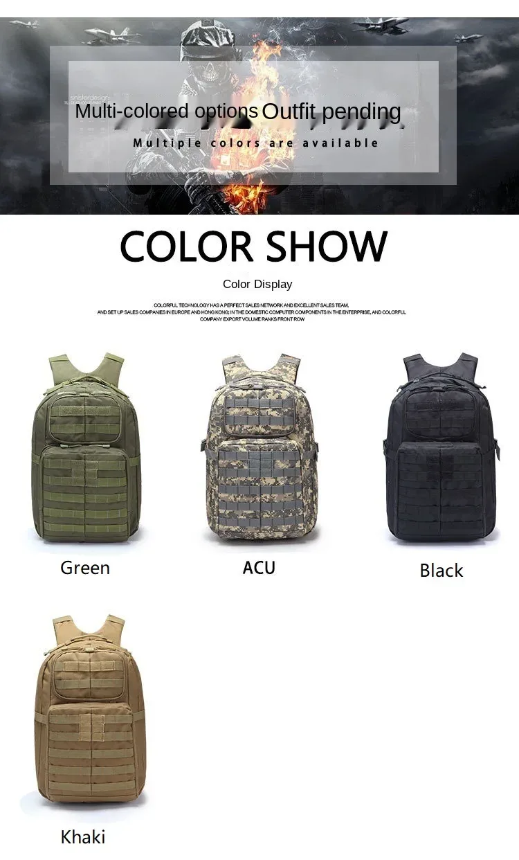 molle dulsr-sacs de sport étanches pour l'extérieur, 45l, camping, randonnée, trekking, pêche, chasse