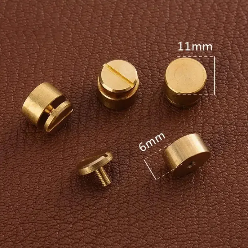 ensemble de rivets et vis en laiton de qualité, 5 pièces, bricolage, décor de sac en cuir, accessoires de rivets inférieurs de valise