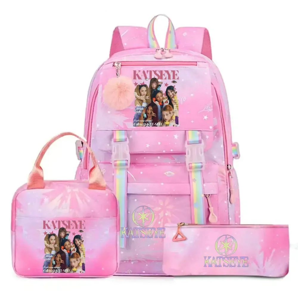 sac dos toile tissu doux motifs graphiques bandes arc ciel poignées rétractables sangles coussin air grande capacité unisexe voyage école