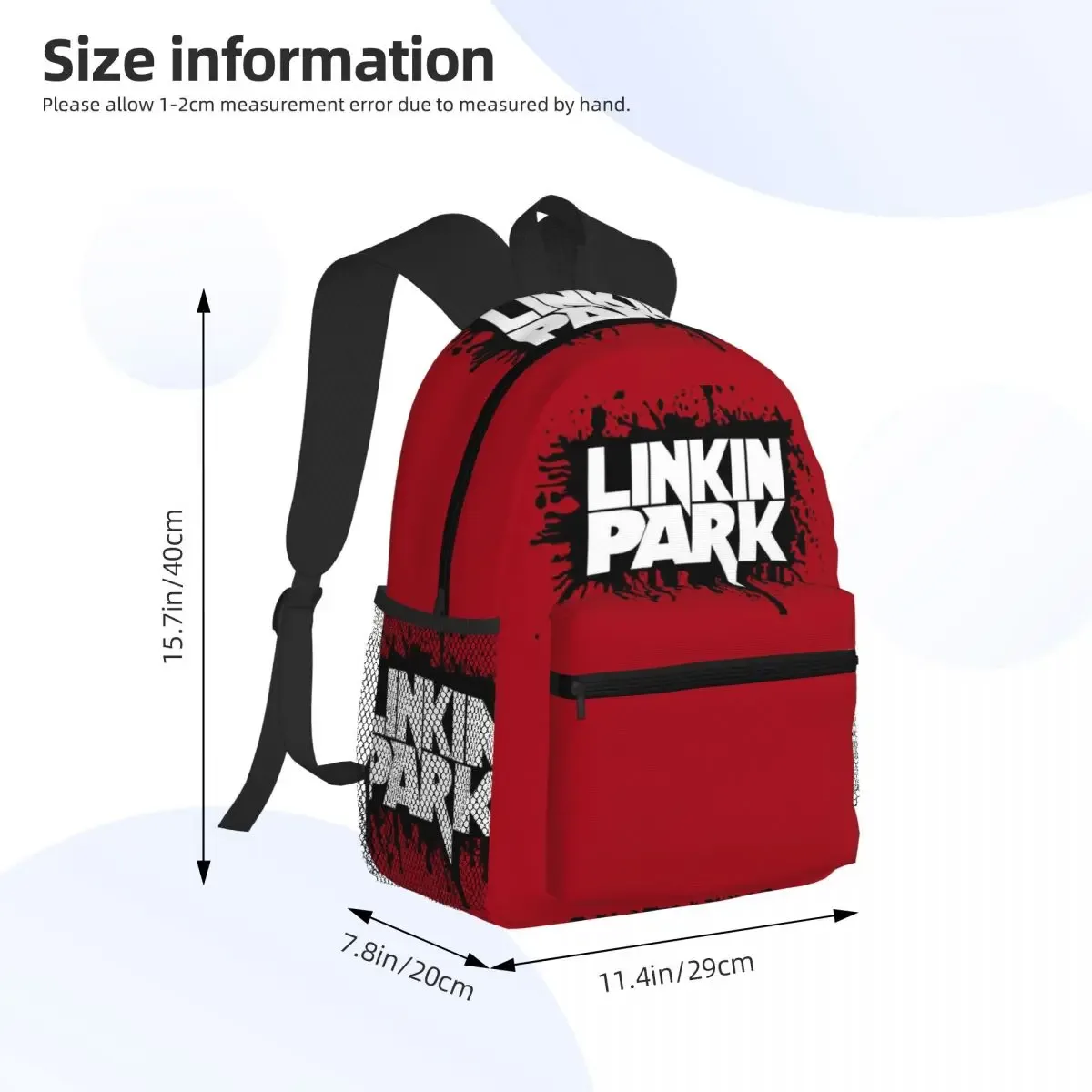 l-linkin-s p-park-s band sac à dos pour étudiant, sac d'école, randonnée, voyage, sac à dos pour garçons et filles, sac à bandoulière à la mode