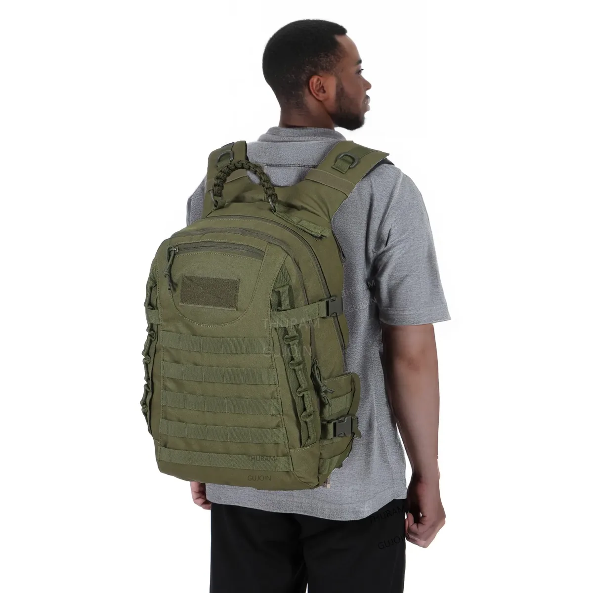 style de sac à dos tactique 38l, sac à dos extérieur étanche de grande capacité avec système molle, sac de randonnée camping voyage bug out