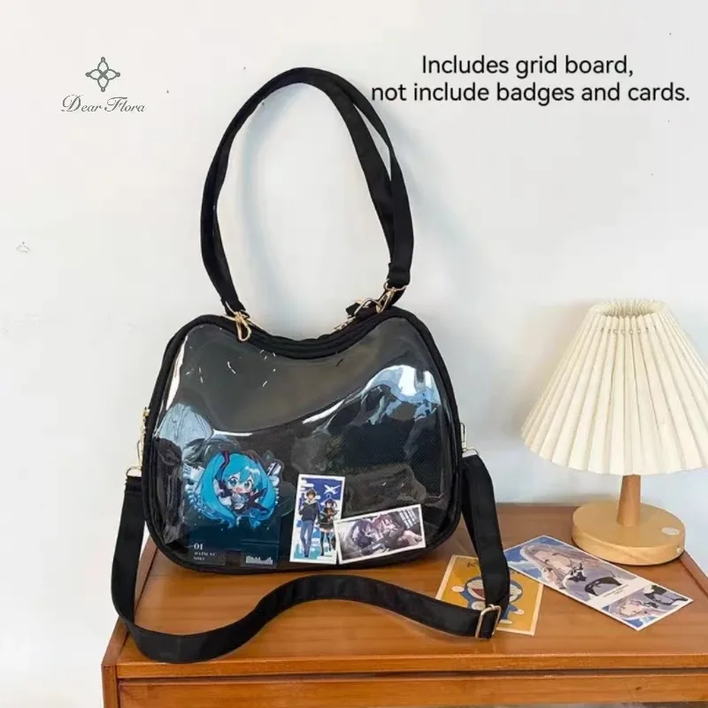 sac à bandoulière y2k sweet cute cat ita pour filles, sacs à bandoulière populaires, uniforme jk initié, affichage transparent, sacs à main pour étudiants, nouveau