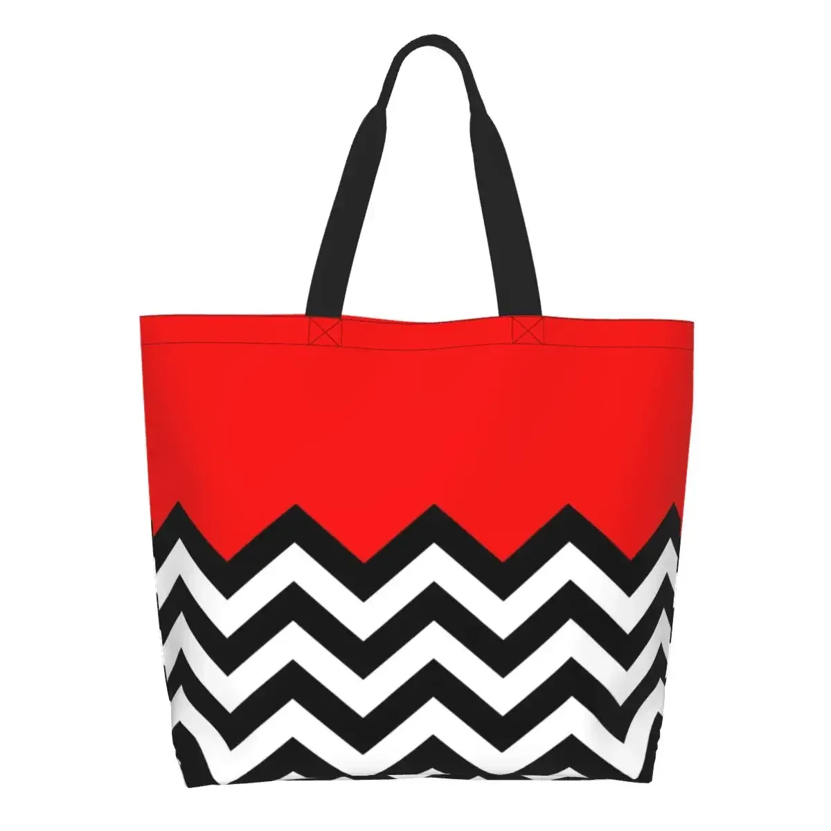 sac fourre-tout personnalisé coloré à motif zig-zag pour la maison, sac de courses en toile bohème géométrique à motif zig-zag, sac à bandoulière pour les courses