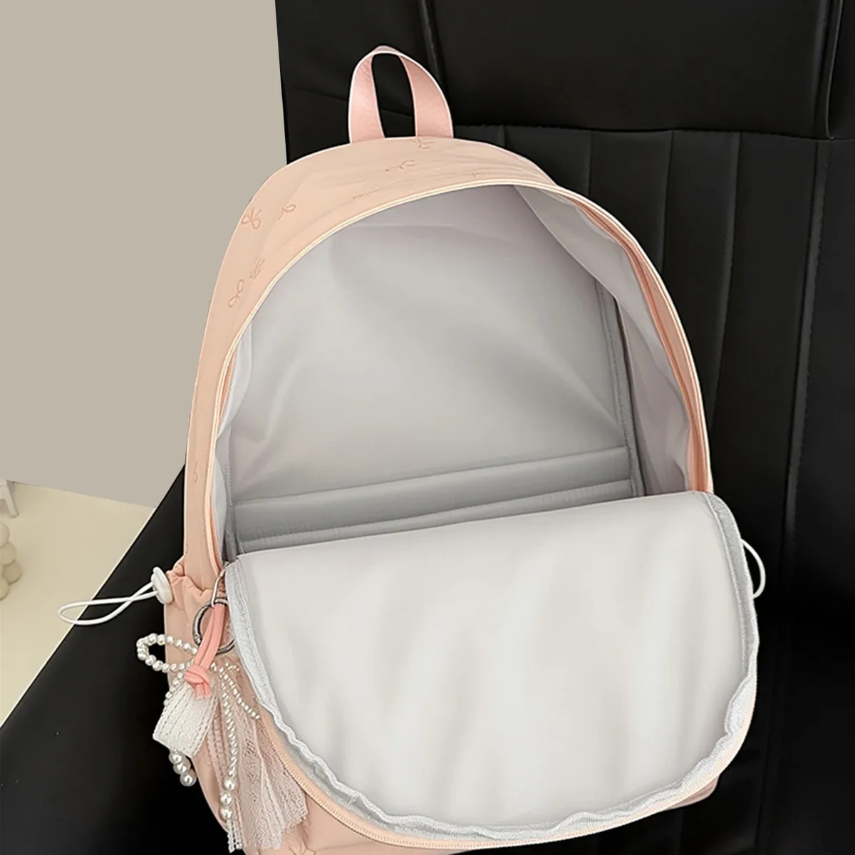 sac à dos pour femmes avec nœuds, sac de voyage grande capacité, sac à dos pour ordinateur portable kawaii, sac à dos décontracté y2k en nylon pour enfants, adolescents et filles.