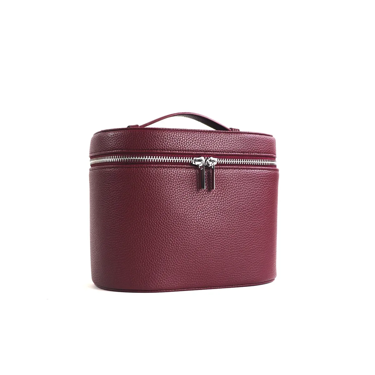 sacs à cosmétiques de voyage en cuir pu avec poignée minimaliste, double fermeture éclair, trousse de maquillage de beauté portable pour dames, nouvelle collection