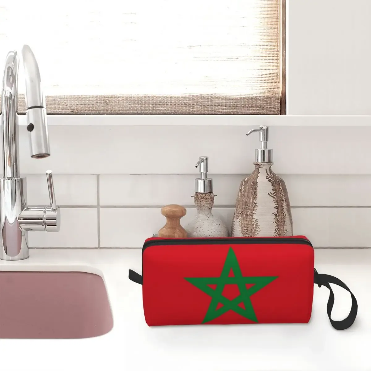 trousse de toilette de voyage the feel of maroc, trousse de maquillage cosmétique, sacs de rangement de beauté pour femmes, trousse dopp, boîte