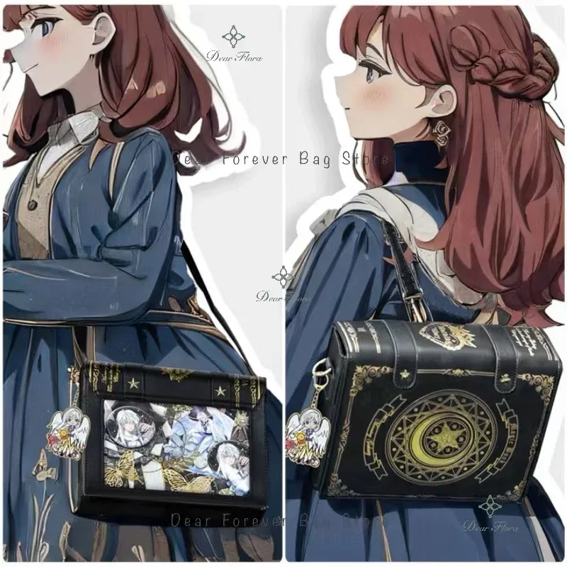 y2k livre magique lolita ita sac gothique sac à bandoulière filles poche transparente mignon bandoulière sacs à main femmes mini sacs à dos sac à main