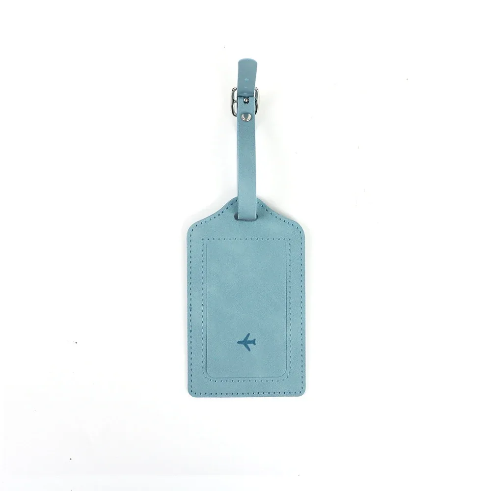 étiquette de bagage personnalisée en cuir pu avec nom, accessoire anti-perte pour voyage, carte d'embarquement en cuir