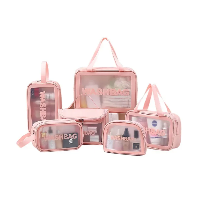 sacs de rangement transparents en pvc, organisateur de voyage, trousse de maquillage transparente, trousse à cosmétiques pour esthéticienne, trousse de beauté, trousse de toilette, sacs de lavage