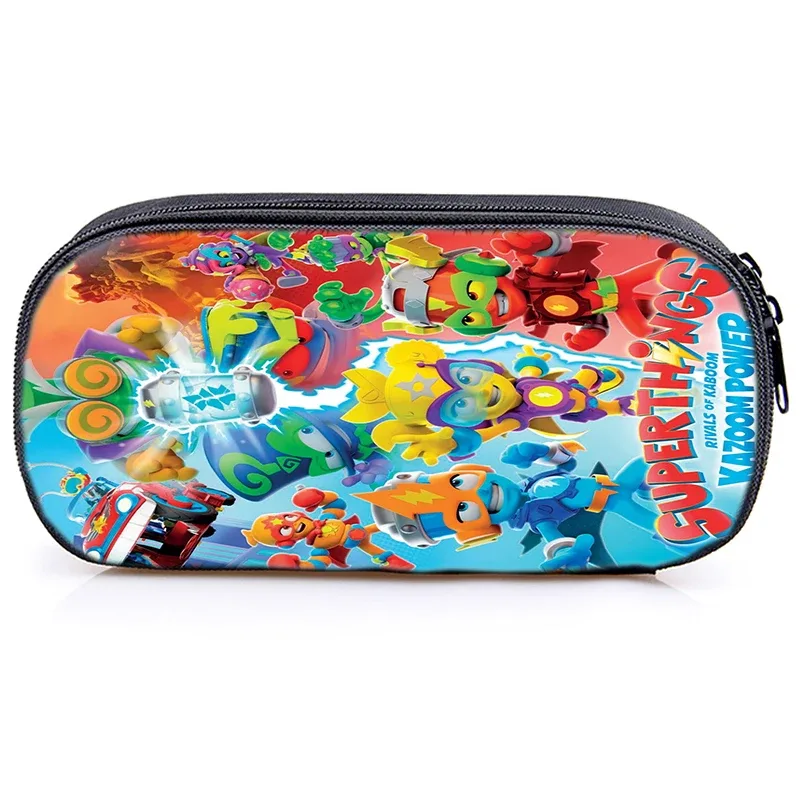 nouveau superthings dessin animé sac à dos 3 pièces ensemble garçons filles cartable sac à bandoulière sac à crayons supthings cartable scolaire voyage mochila