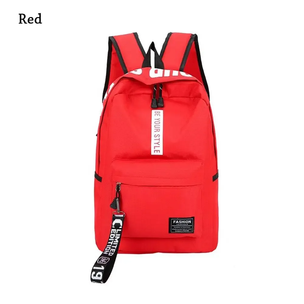 sac dos nylon unisexe noir gris rose blanc kaki vert grande capacité voyage école adolescents