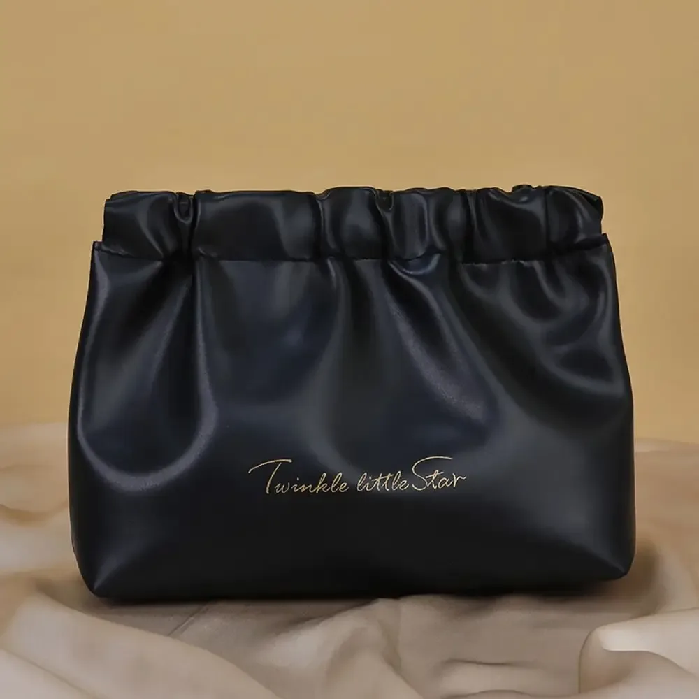 mini trousse de maquillage en cuir pu, sac de rangement, porte-monnaie, sac de rangement pour bijoux à fermeture automatique, sac à ressort, sac de voyage