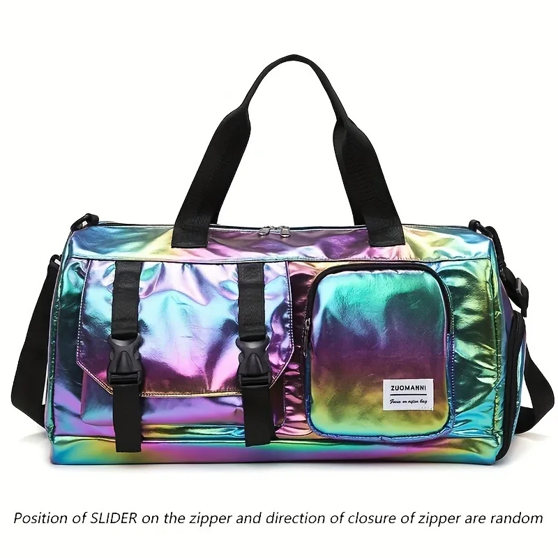 sac polochon de voyage en nylon pour femmes de grande capacité, fourre-tout de gymnastique pour les chevaux avec compartiment à chaussures, sac à main polyvalent pour sports et fitness