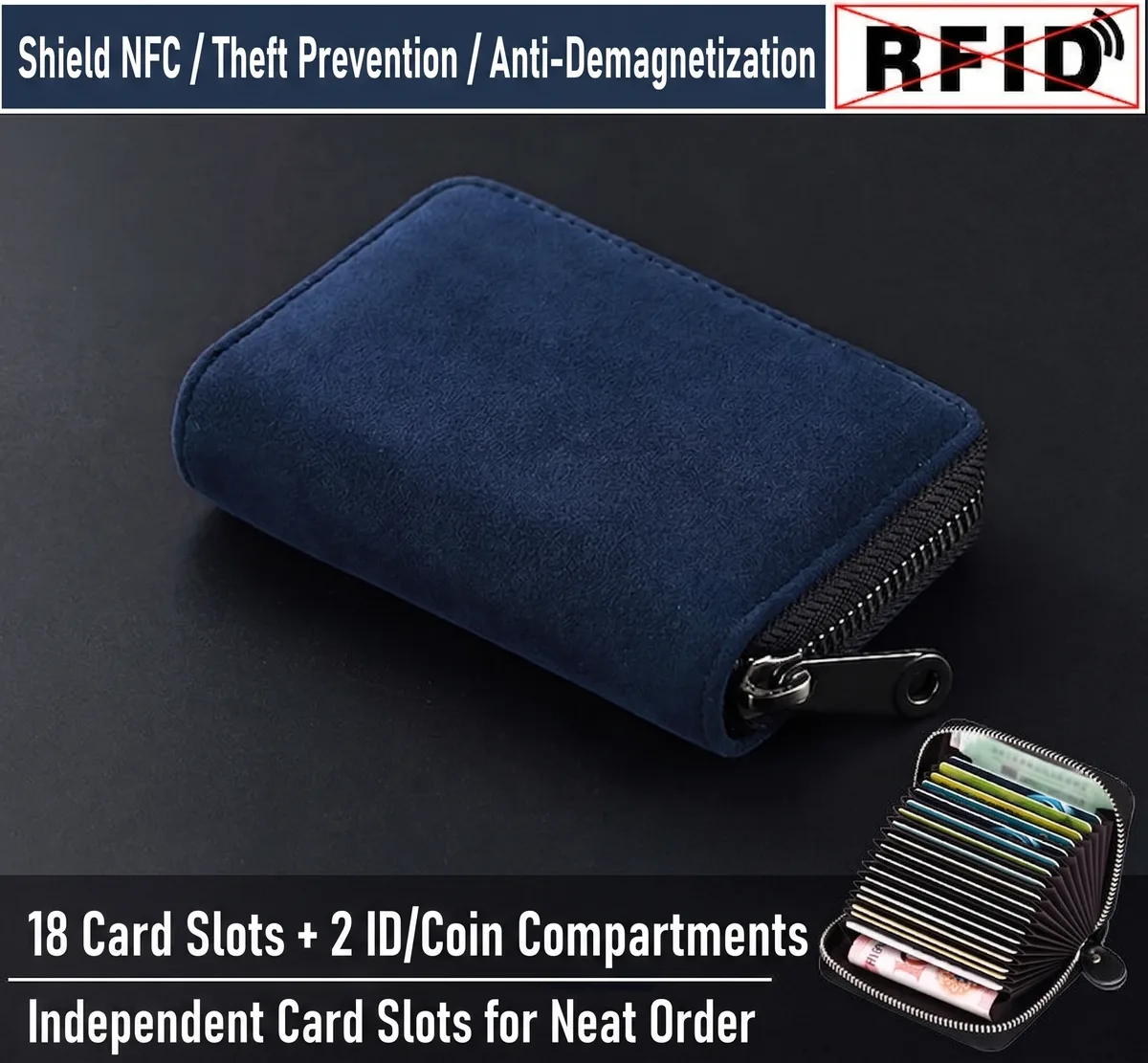 nouveau porte-cartes fin pour homme, en métal, multi-emplacements pour cartes d'identité, cartes de crédit, permis de conduire, organisateur ultra-fin, portable, de qualité supérieure