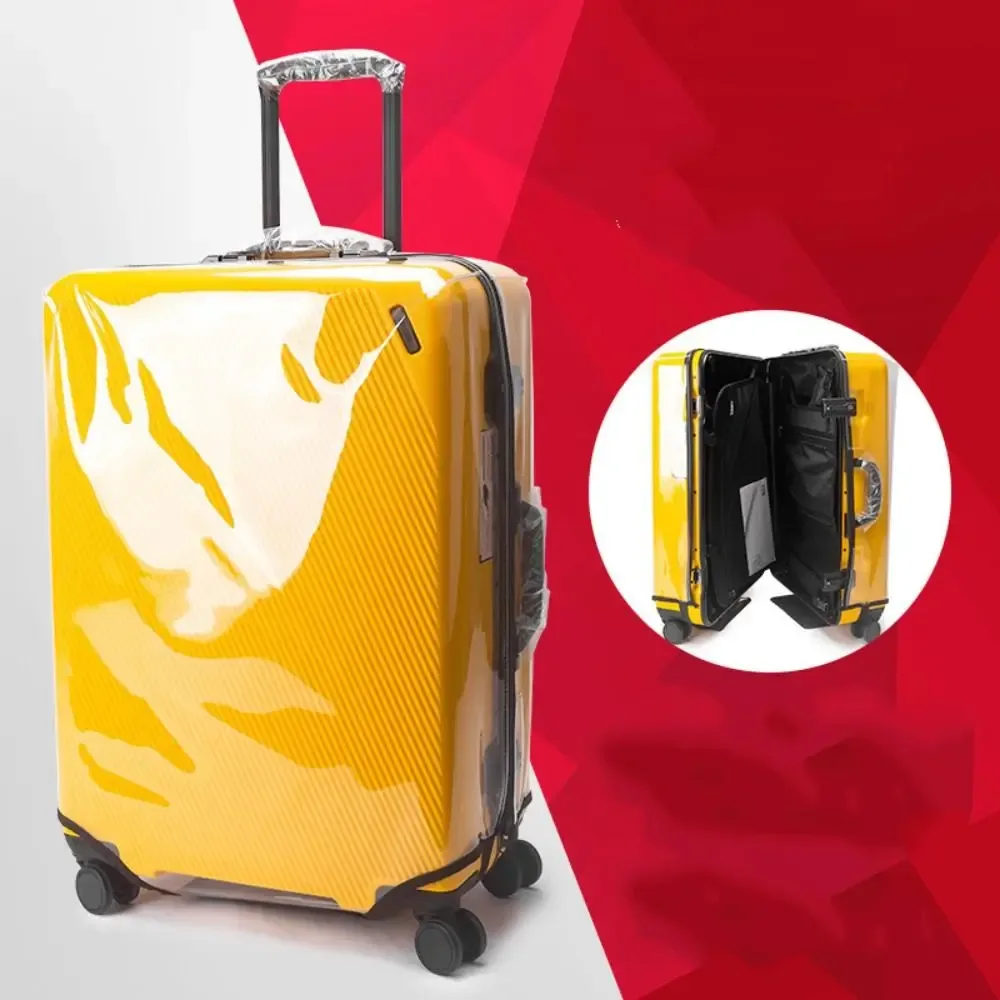 housse de valise transparente en pvc, imperméable, résistante à l'usure, anti-poussière, accessoires de voyage, aucun démontage requis