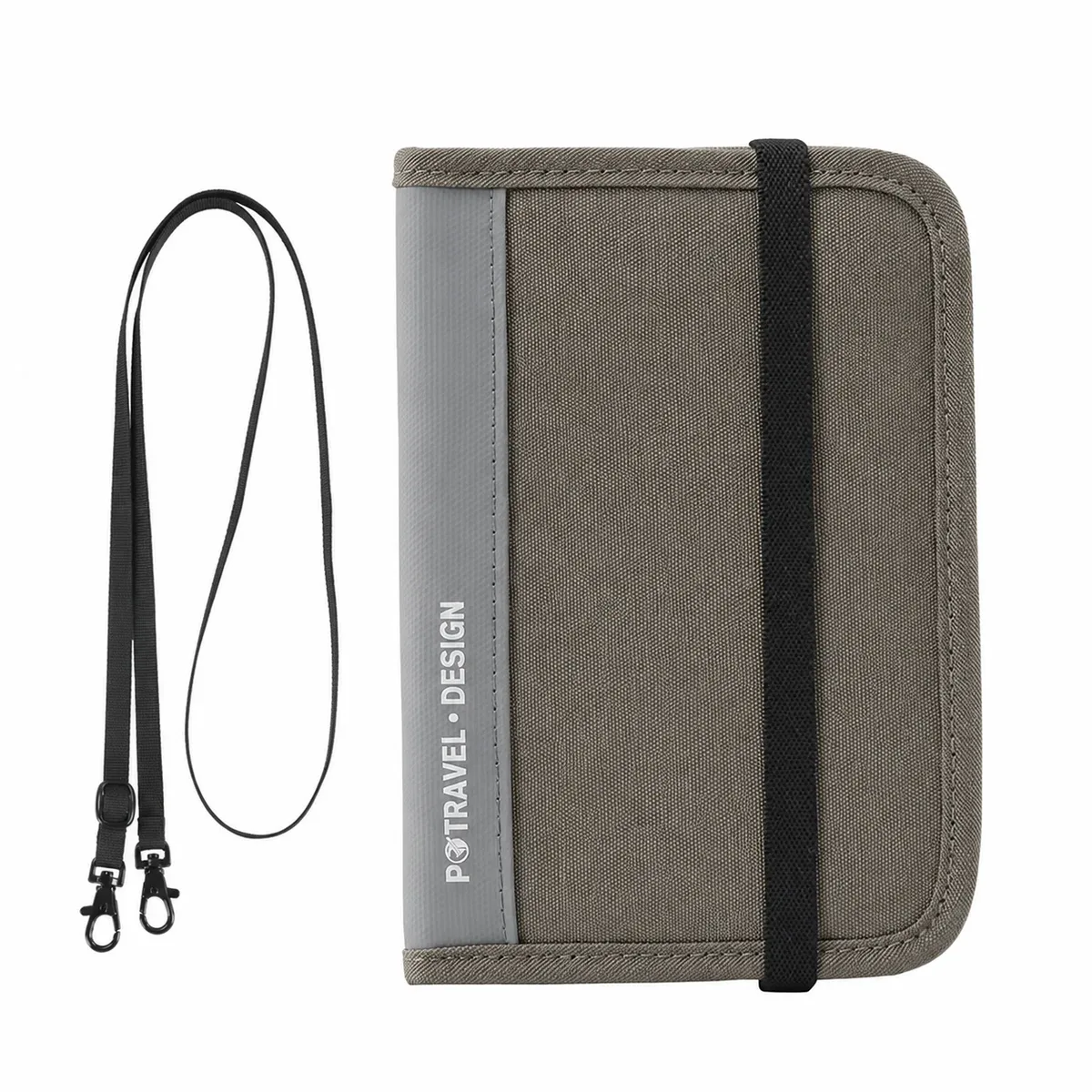portefeuille de voyage rfid, porte-passeport, organisateur de cartes de crédit, pochette à fermeture éclair, organisateur de documents, accessoires de voyage antivol