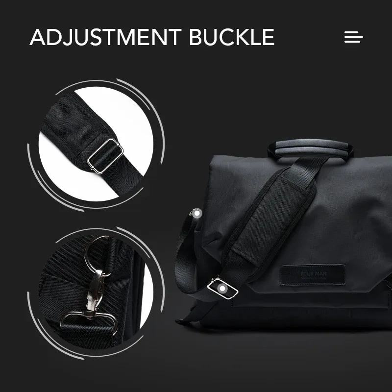 mate elan – sac messager étanche pour hommes d'affaires, étui multifonctionnel pour ordinateur portable, sac à bandoulière décontracté de grande capacité pour hommes