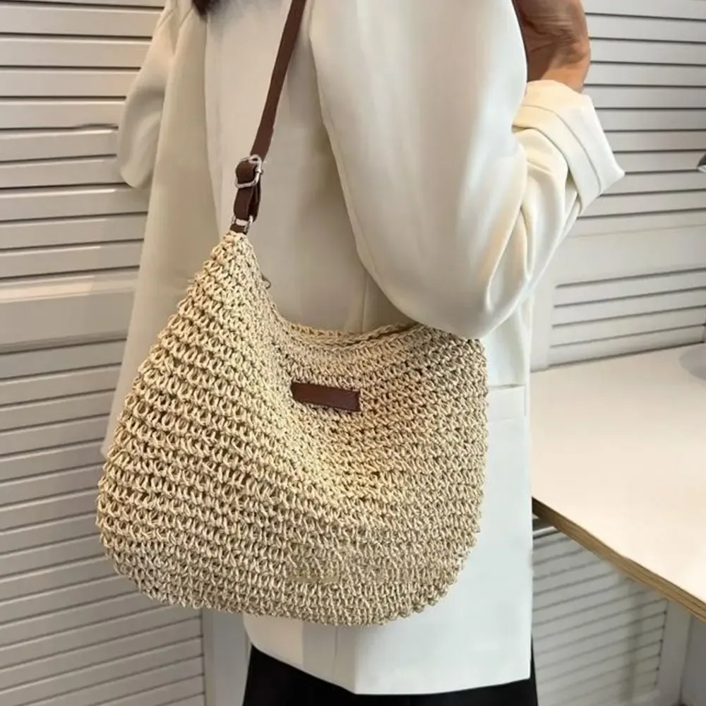 nouveau sac à main pour femmes, sac de plage, sac en paille tressé, sacs à bandoulière, sacs à main en paille tricotée