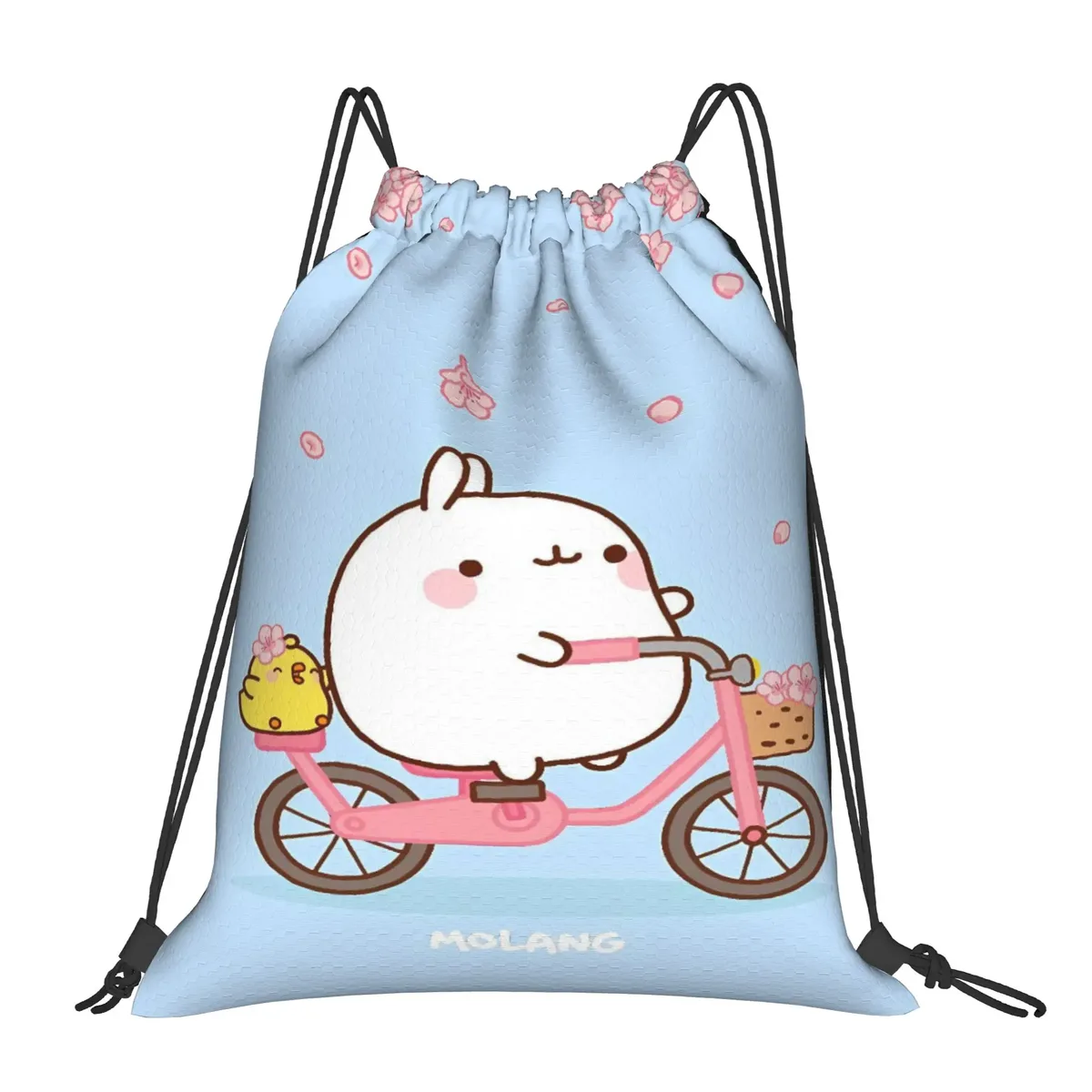 sac à cordon de serrage molang cartoon, sac à dos vintage résistant à l'eau, sac de sport pour femmes