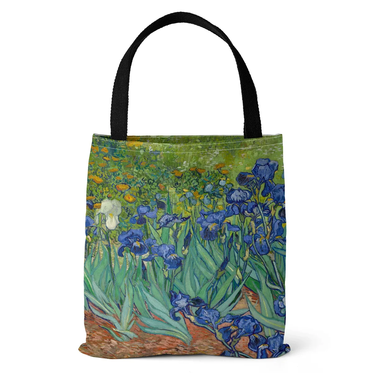 [bouche en toile] sac en toile imprimé peinture à l'huile sac fourre-tout léger pour femme sac à main quotidien sac à provisions multifonctionnel