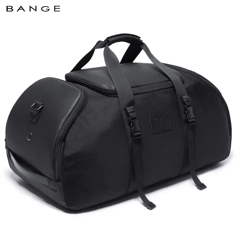 Sac Voyage Sac Week End Oxford Université Noir Compartiment Chaussures Polyvalent Décontracté Étanche Foldable