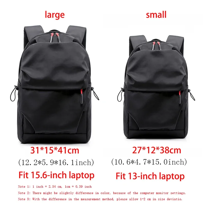 sac à dos étanche multifonction pour hommes, sacs d'école de luxe pour étudiants, sacs à dos pour ordinateur portable décontracté plissé pour ordinateur portable 15.6 pouces