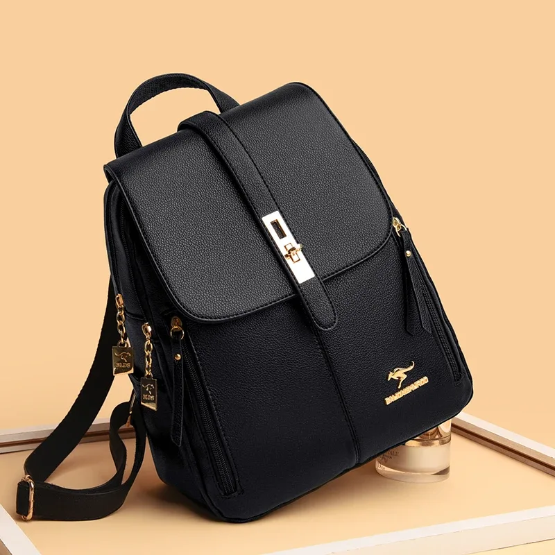 sac à dos vintage grande capacité pour femme, en cuir de haute qualité, sac de voyage, sac d'école, sac à dos, sac à livres