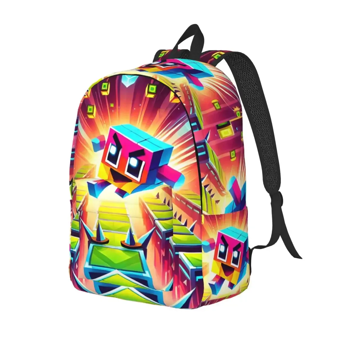 idées de gd géométrie cube gaming dash sac à dos pour hommes femmes mode étudiant randonnée voyage sac à dos collège sac à bandoulière cadeau