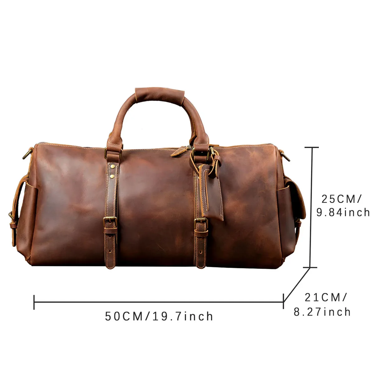 sac de voyage en cuir pleine fleur fait main s.worker, sac de voyage en cuir véritable grande capacité, bagages d'affaires, sacs de week-end