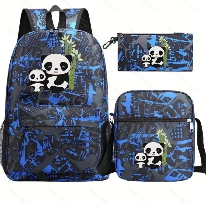 nouveau cr7 sac à dos 3 pièces sac de voyage toile sac à dos étudiants sac d'école pour garçons filles toile adolescents ordinateur portable fermeture éclair mochilas pour cadeau