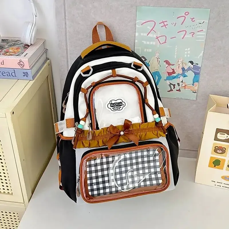 nouveaux sacs à dos y2k style dessin animé, grande capacité, transparents, pour filles, sacs à dos de présentation diy, sacs de voyage et d'école tendance pour l'extérieur