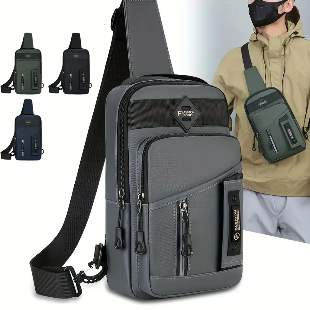 nouveaux hommes sacs à bandoulière sac de poitrine sacs à bandoulière multifonctionnels sac à bandoulière de voyage