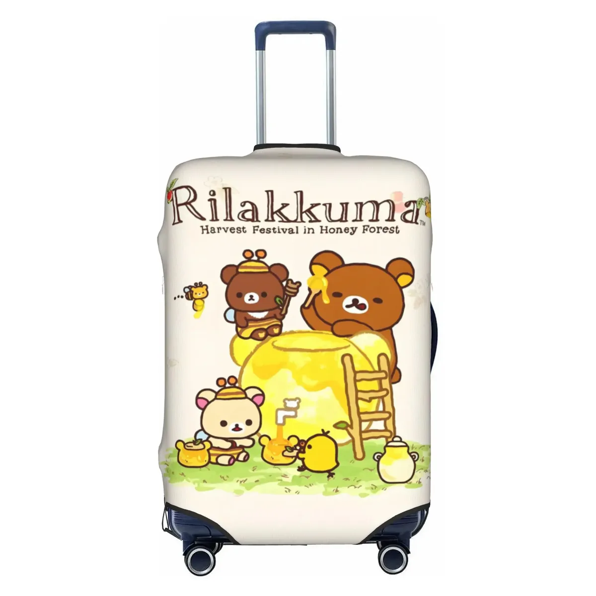 housse de bagage de voyage personnalisée r-rilakkumas, housse de protection élastique pour valise à motif de dessin animé, convient aux valises de 18 à 32 pouces