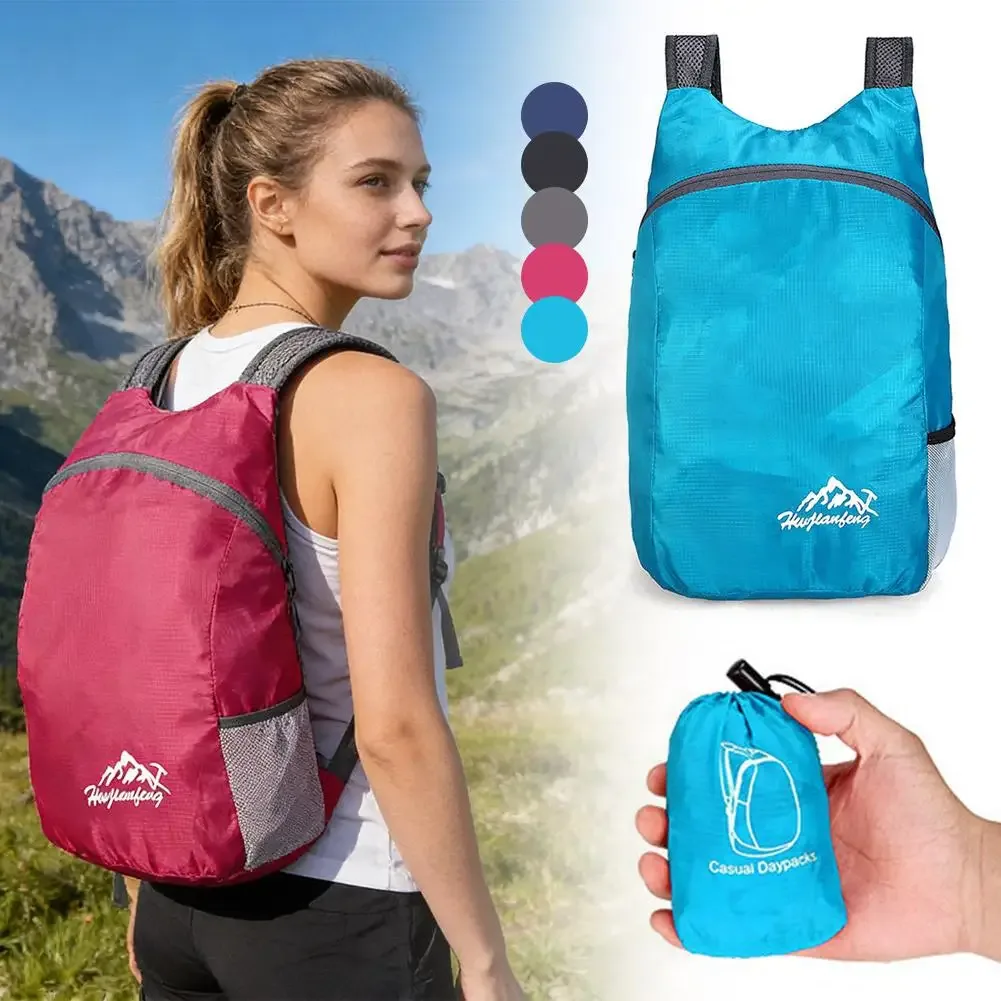 sac à dos pliable portable, sac de montagne pliable, ultraléger, pour l'escalade en plein air, le cyclisme, les voyages, la randonnée, sac à dos de jour