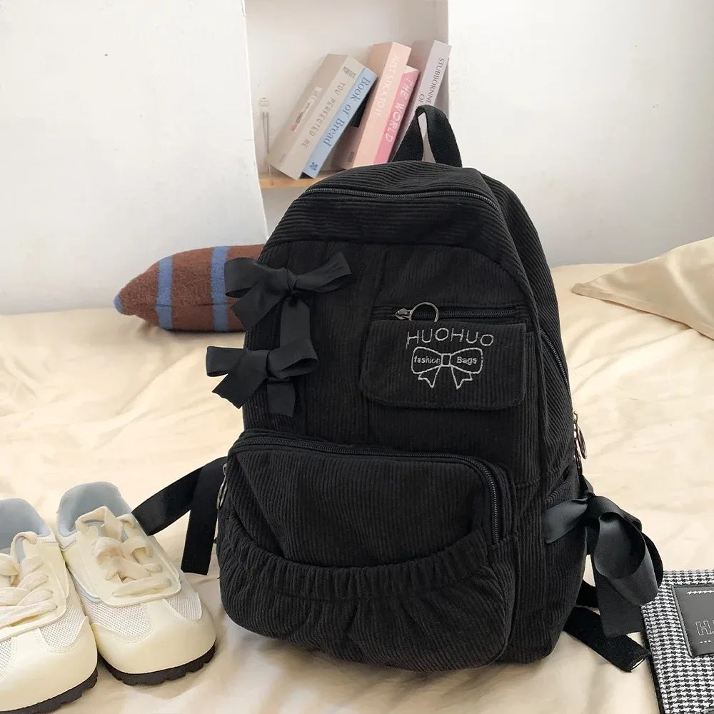 nouveau sac à dos coréen 2025, sac à dos polyvalent pour les trajets quotidiens, sac à dos élégant pour étudiantes, sac à dos à nœud