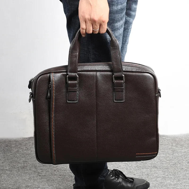 porte documents cuir vache polyester noir bleu kaki fermeture éclair voyage homme pods compact solide