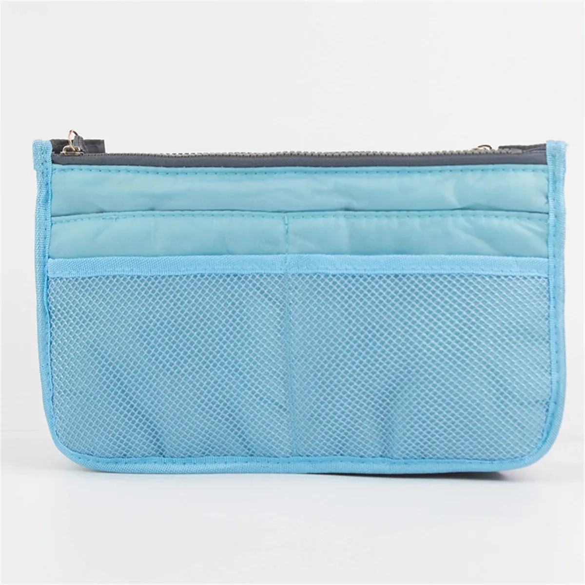 sac de rangement multifonctionnel à double fermeture éclair, grande capacité, pour maquillage et articles de toilette, sac de classification spacieux